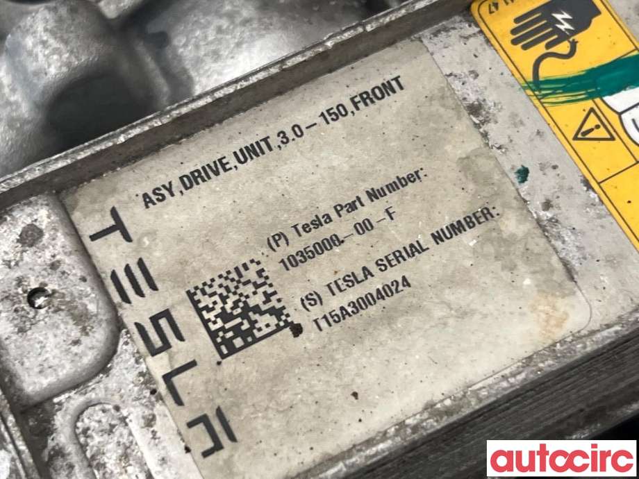 Motor elbil foran til Tesla Model S 2013-2016 (Fase 1)  (TESLA|1035000-00-J|L2S|1037000-00-F)