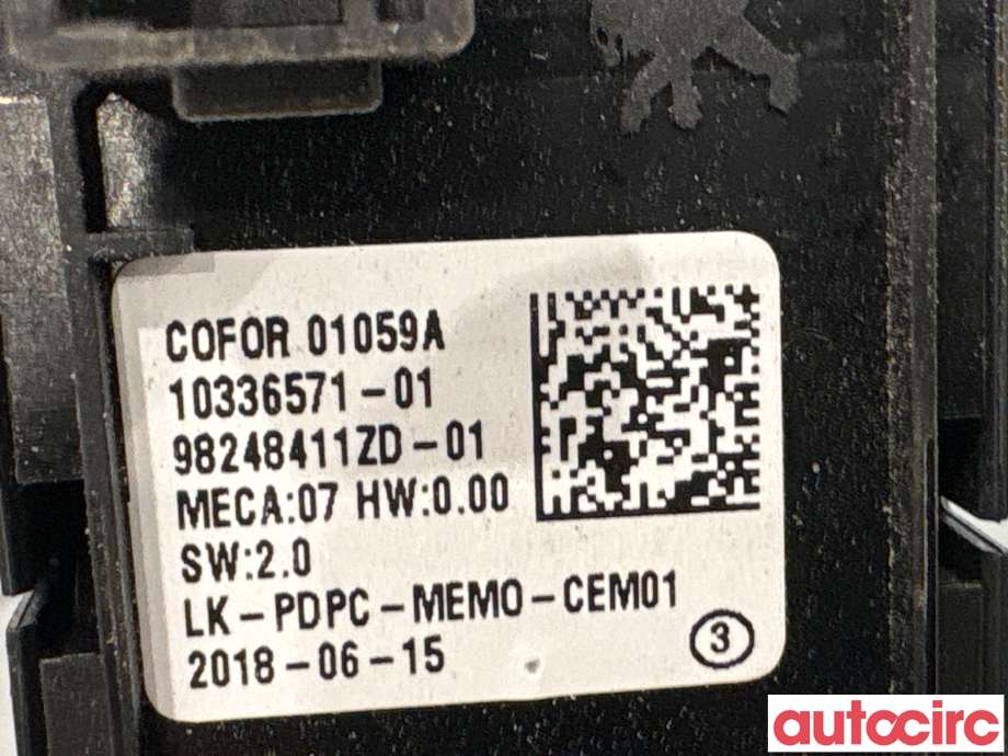 Bryter ruteheis til Peugeot 3008 2016-->> (Type II) (PEUGEOT|98248411ZD||98319739ZD)