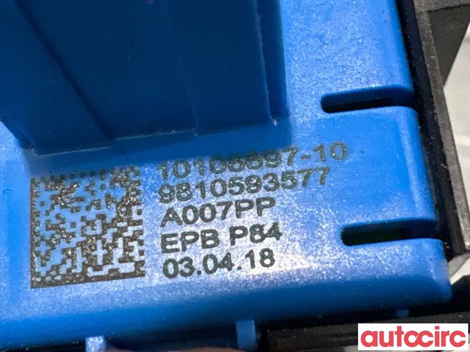 Bryter elektrisk håndbrekk/parkbrems til Peugeot 3008 2016-->> (Type II) (PEUGEOT|98105935VV||9810593577)