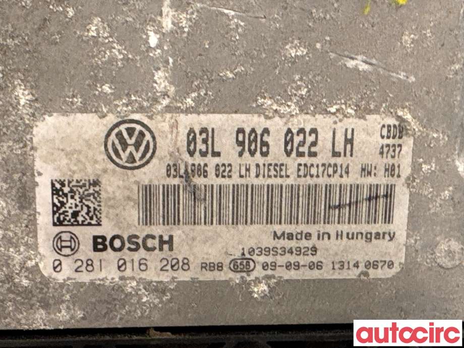 Styreenhet motor til Škoda Yeti 2009-2013 (Fase 1) (SKODA|03L906022LH|0281016208)