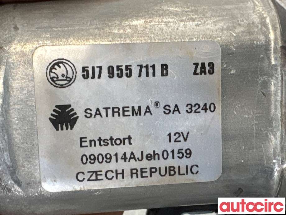 Viskermotor bakrute til Škoda Yeti 2009-2013 (Fase 1) (SKODA|5J7955711B||5J7955711C)