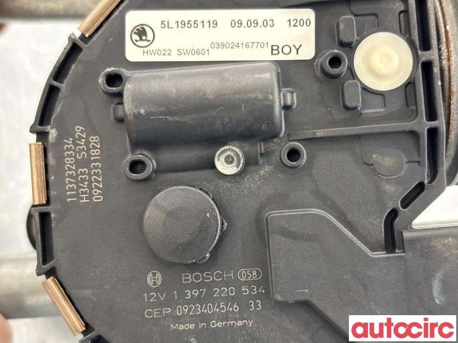 Viskermotor frontrute til Škoda Yeti 2009-2013 (Fase 1) (SKODA|5L1955023|1397220534|5L1955023A)
