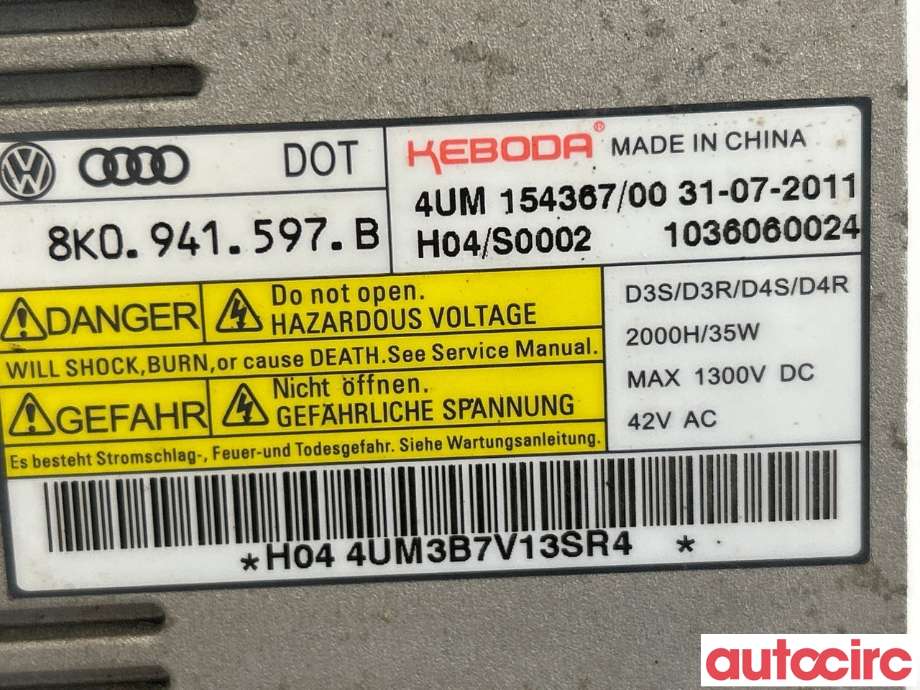 Styreenhet xenon/ballast til VW Passat 2011-2015 (B7) (B7) (VOLKSWAGEN|8K0941597B|1036060024)