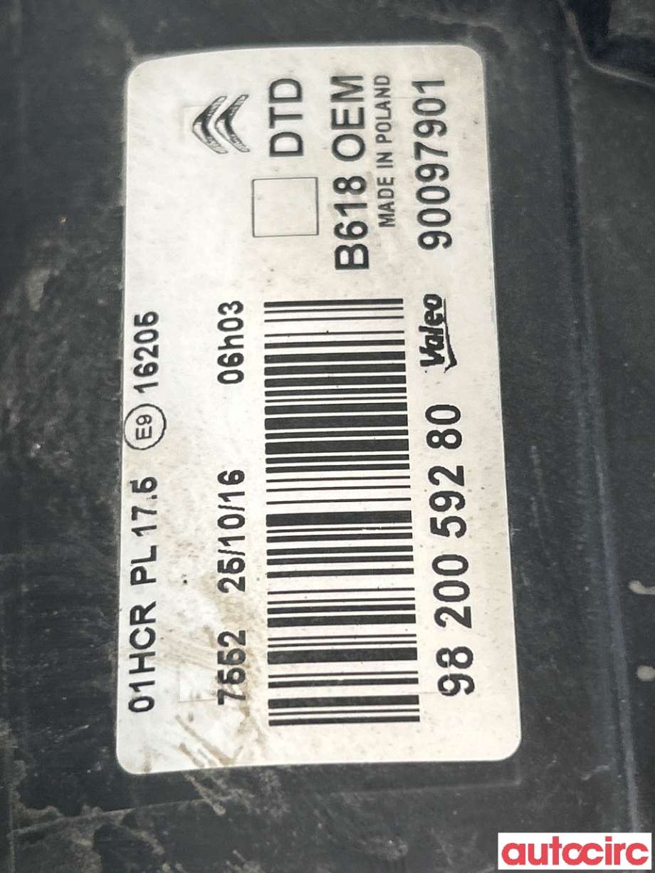 Frontlykt venstre halogen til Audi A4 2007-2014 (Type IV) (B8) (B8) (AUDI|8K0941029BH|9820059280|8K0941029)