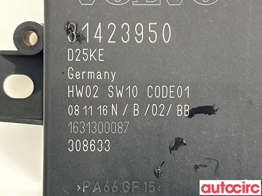 Styreenhet parkering til Volvo XC60 2014-2017 (Type I, Fase 2)  (VOLVO|31423950|D25KE)