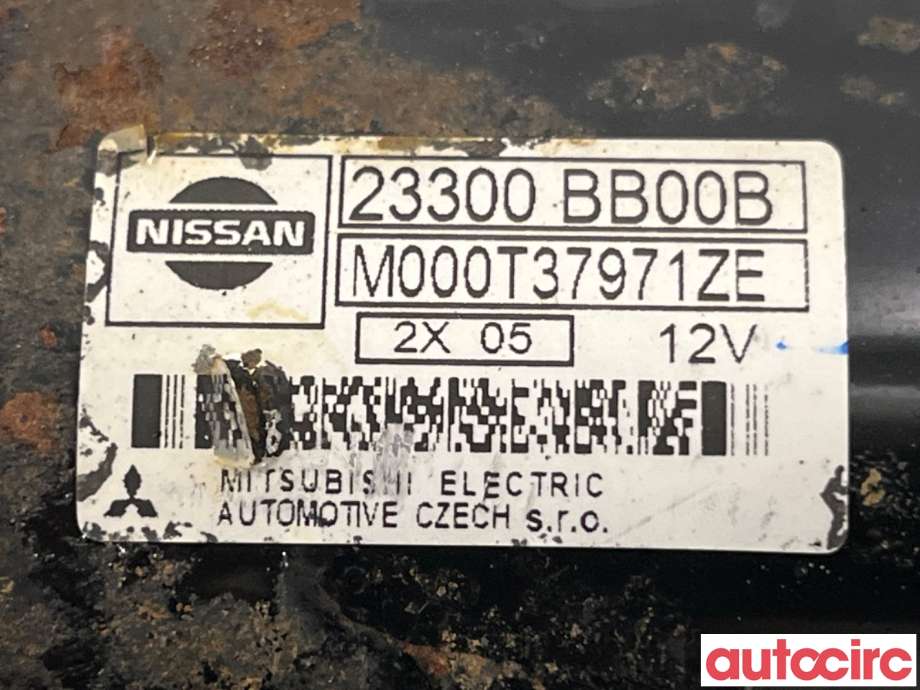 Starter til Nissan Qashqai 2010-2014 (Type I, Fase 2)  (NISSAN|23300BB00B|M000T37971ZE)