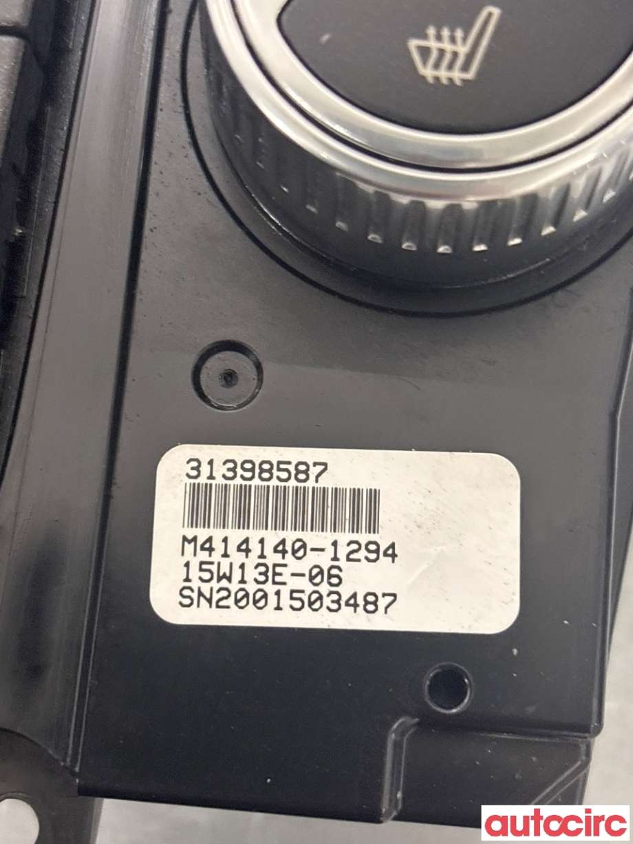 Varmeapparat betjening til Volvo V60/V60 CC 2013-2018 (Type I, Fase 2) (VOLVO|31443425||31398587)