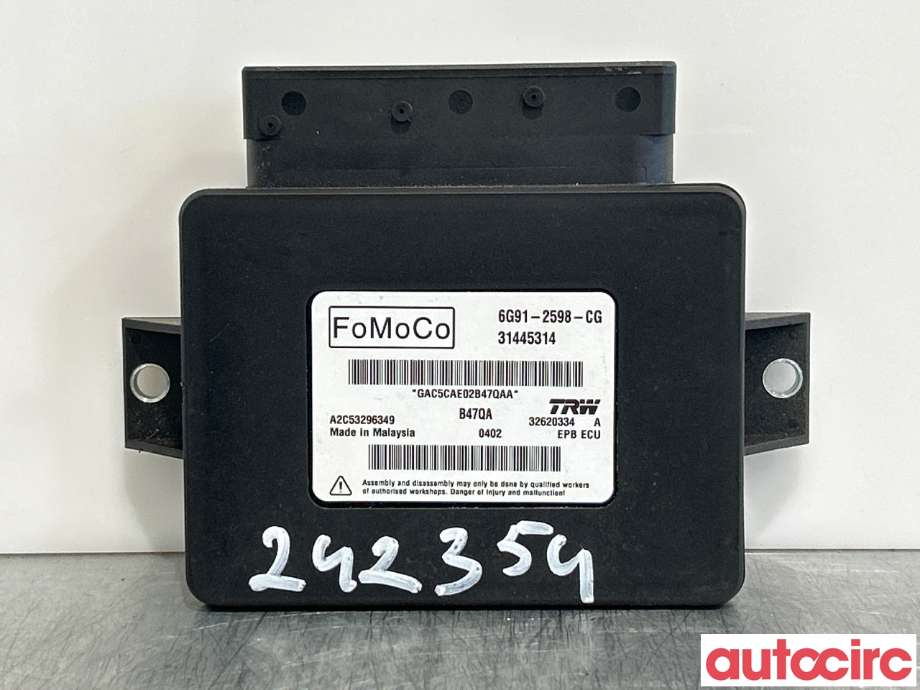 Styreenhet elektrisk parkbrems (EPB - Electric Parking Brake) til Volvo V60/V60 CC, 2013-2018 (Type I, Fase 2)  (VOLVO|31445314)