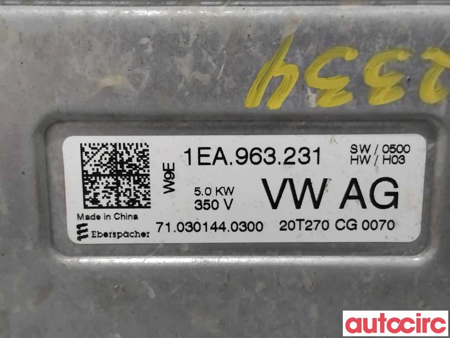 Motorvarmer elektrisk til VW ID.3 2020-->> (VOLKSWAGEN|1EE963221D|710301440300|1EA963231)