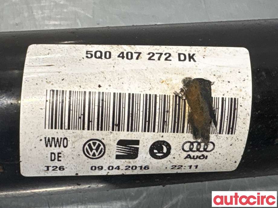 Drivaksel høyre foran, elbil til VW e-Golf 2014-2017 (Fase 1)  (VOLKSWAGEN|5Q0407272DK||5Q0407272FP)