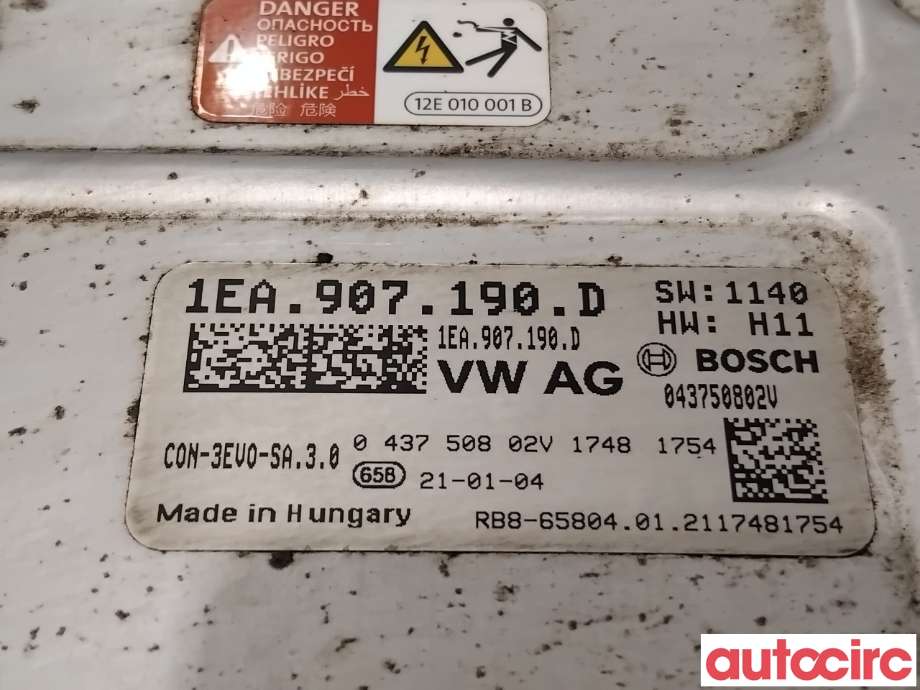 Inverter elbil til VW ID.3 2020-->>  (VOLKSWAGEN|1EA907190K|043750802V|1EA907190D)
