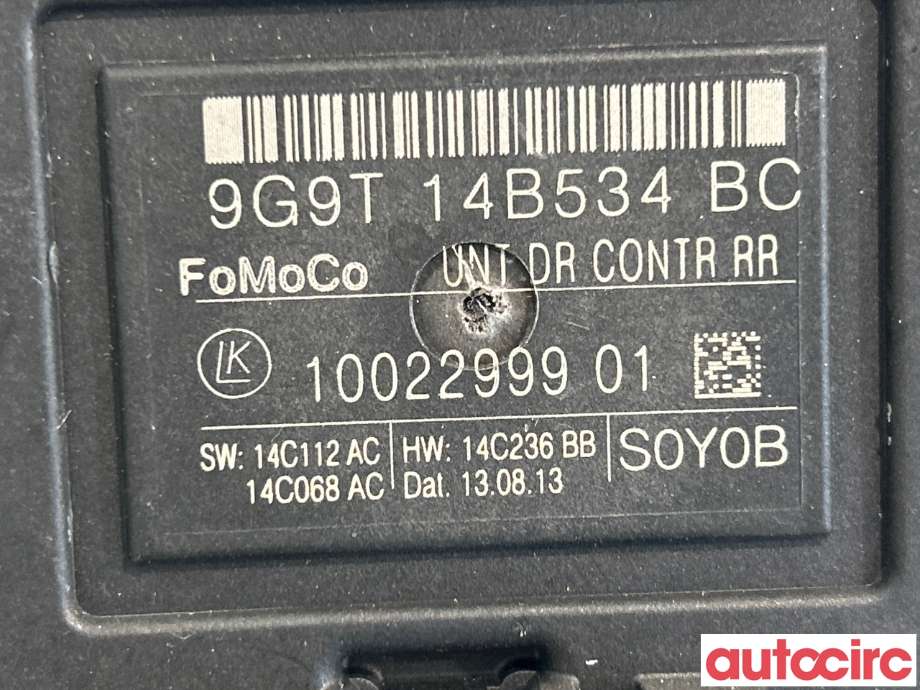 Styreenhet dør venstre foran til Volvo XC70 2014-2016 (Type II, Fase 2)  (VOLVO|31318368|1002299901|9G9T14B534BC)