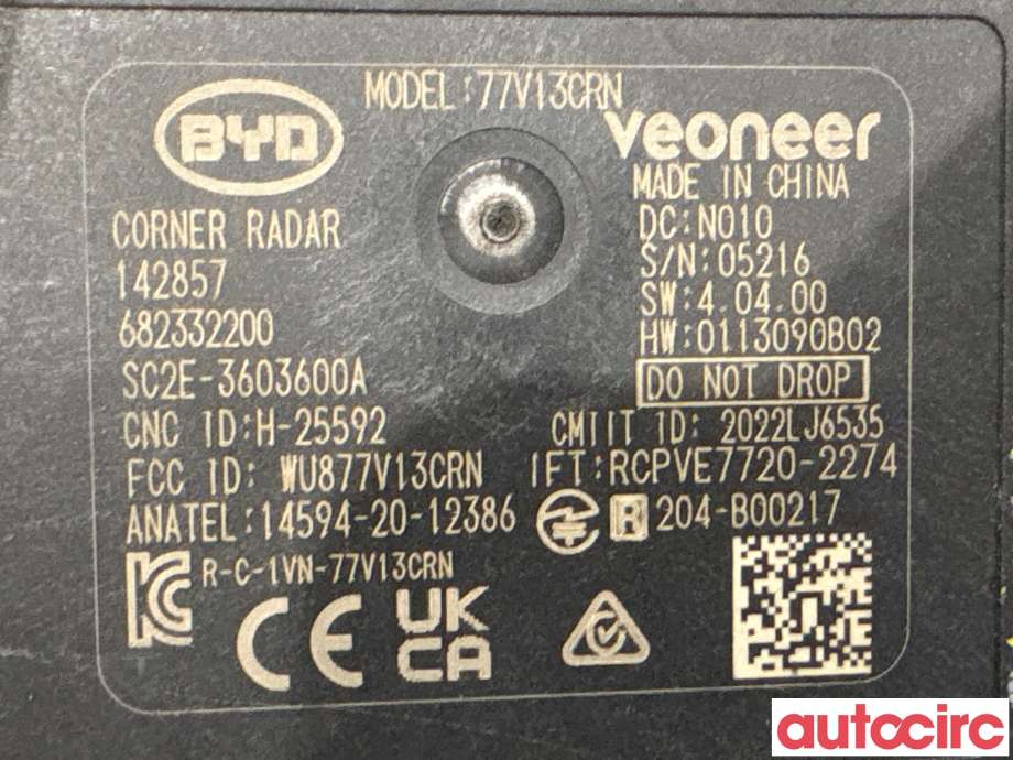 Sensor radar til BYD Atto 2022-->> (BYD|SC2E-3603600A|77V13CRN)