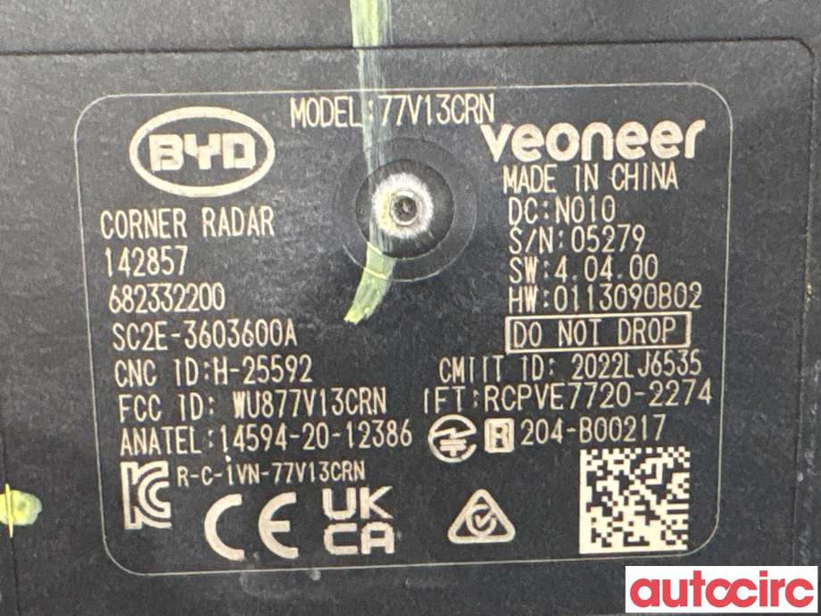 Sensor radar til BYD Atto 2022-->>  (BYD|SC2E-3603600A|77V13CRN)