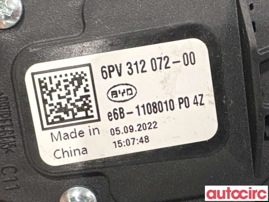 Pedal gass til BYD Atto 2022-->>  (BYD|NO NUMBER|6PV312072-00|)