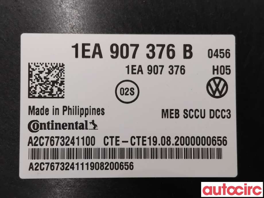 Styreenhet nivå/luftfjæring til VW ID.3 2020-->>  (VOLKSWAGEN|1EA907376C|A2C7673241100|1EA907376B)