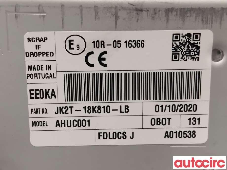 Bilstereo navigasjon til Ford Transit Courier 2018-2023 (Type I, Fase 2) (FORD|2711959|AHUC001|JK2T-18K810-LB)