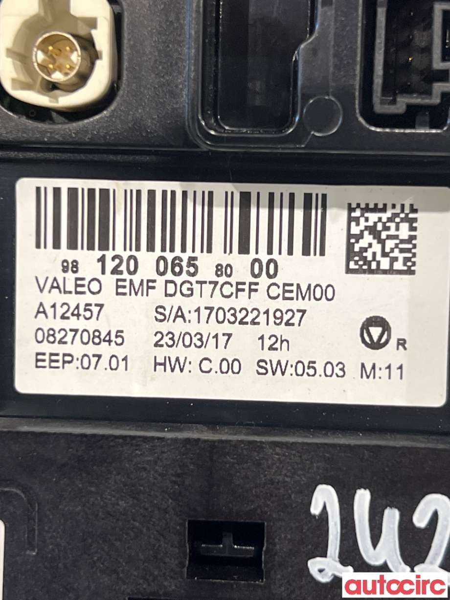 Instrument kjørecomputer til Citroën C3 2016-->> (Type III)  (CITROEN|NO NR||9812006580)