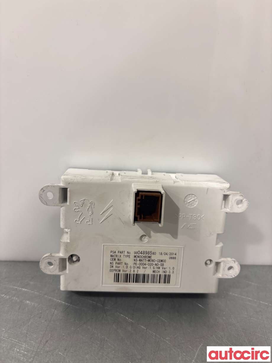 Multimedia display (MCU - Media Controller Unit) til Peugeot 3008 2009-2016 (Type I)  (PEUGEOT|9804898580|0004-020)