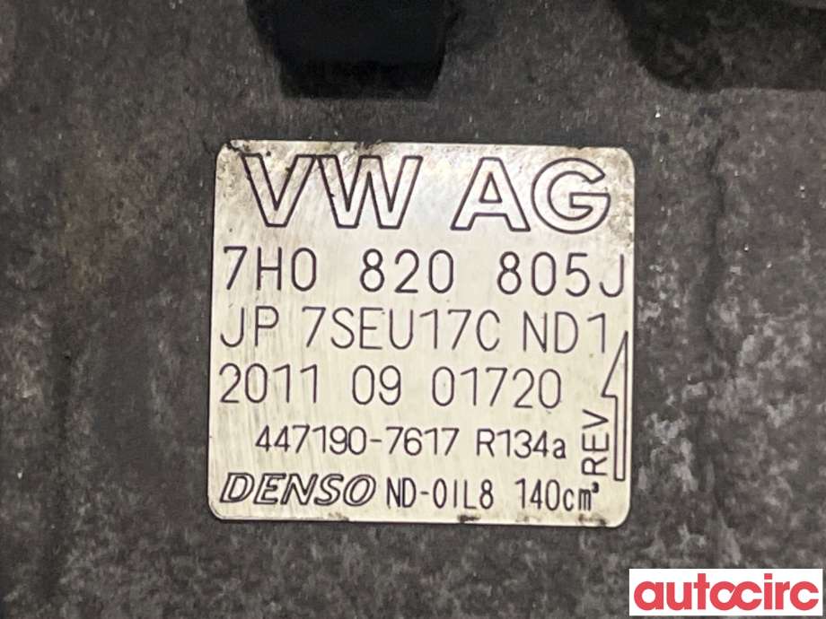 Aircondition kompressor til VW Transporter / Caravelle 2003-2009 (Fase 1) (T5) (T5) (VOLKSWAGEN|7H0820805J|447190-7617)