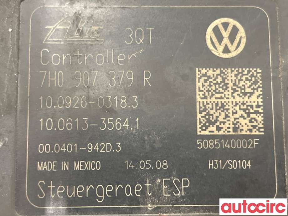 ABS sentral til VW Transporter / Caravelle 2003-2009 (Fase 1) (T5) (T5) (VOLKSWAGEN|7H0614517B|100926-03183)