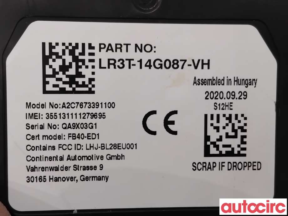 Styreenhet diverse til Ford Transit Courier 2018-2023 (Type I, Fase 2)  (FORD|2497397|A2C7873391100|2798024)