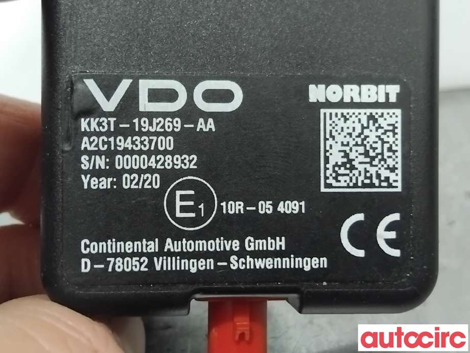 Diverse deler til Ford Transit Courier 2018-2023 (Type I, Fase 2)  (FORD|NO NR|A2C19433700|KK3T-19J269-AA)
