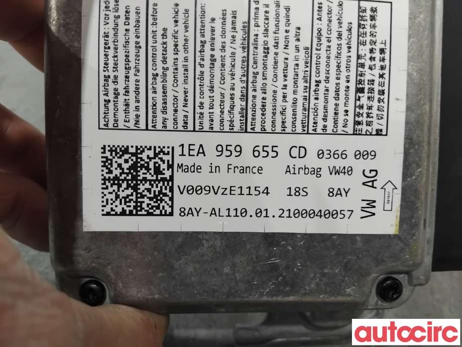 Airbag elektronikk til VW ID.3 2020-->> (VOLKSWAGEN|1EA959655CD|)