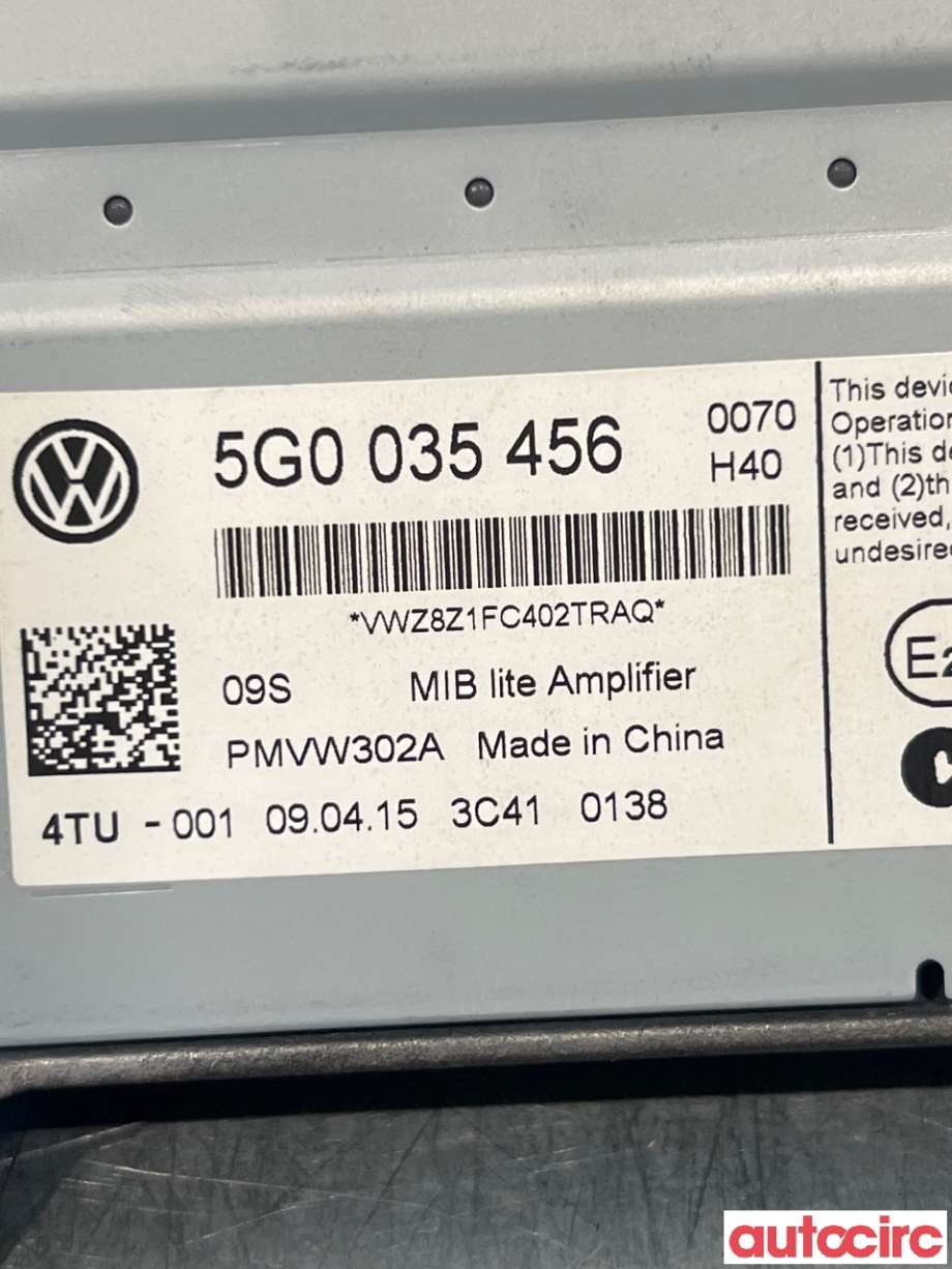Bilstereo forsterker til VW Golf VII 2012-2017 (Fase 1) (VOLKSWAGEN|5G0035456|)