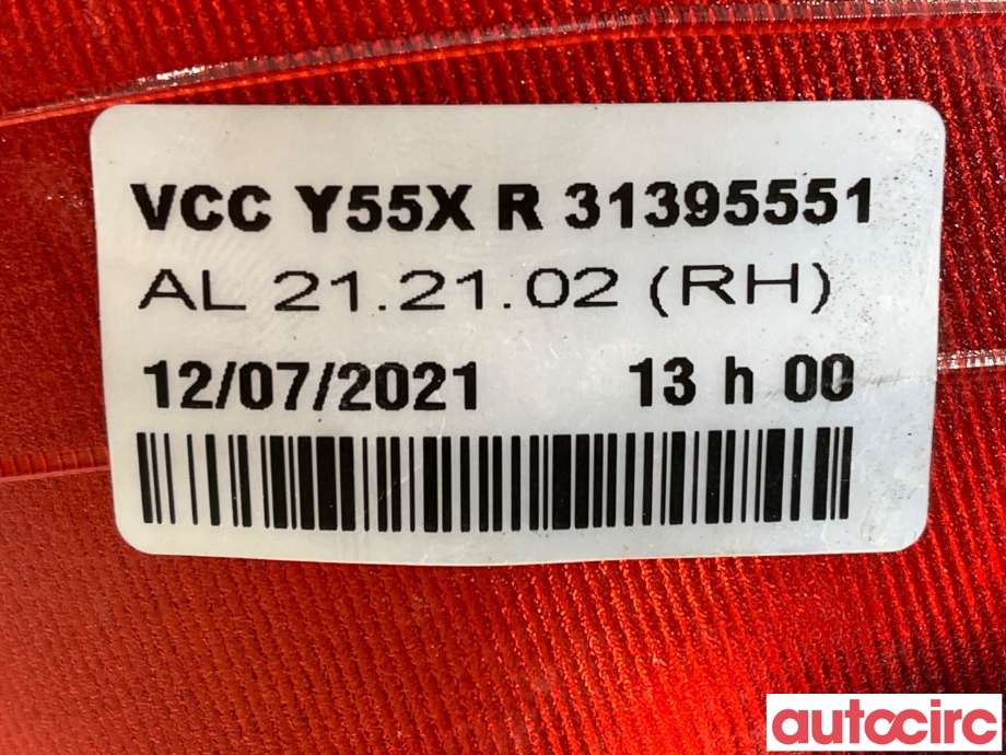Baklykt fra støtfanger til Volvo V40 2012-2019  (VOLVO|31395551|31395550)