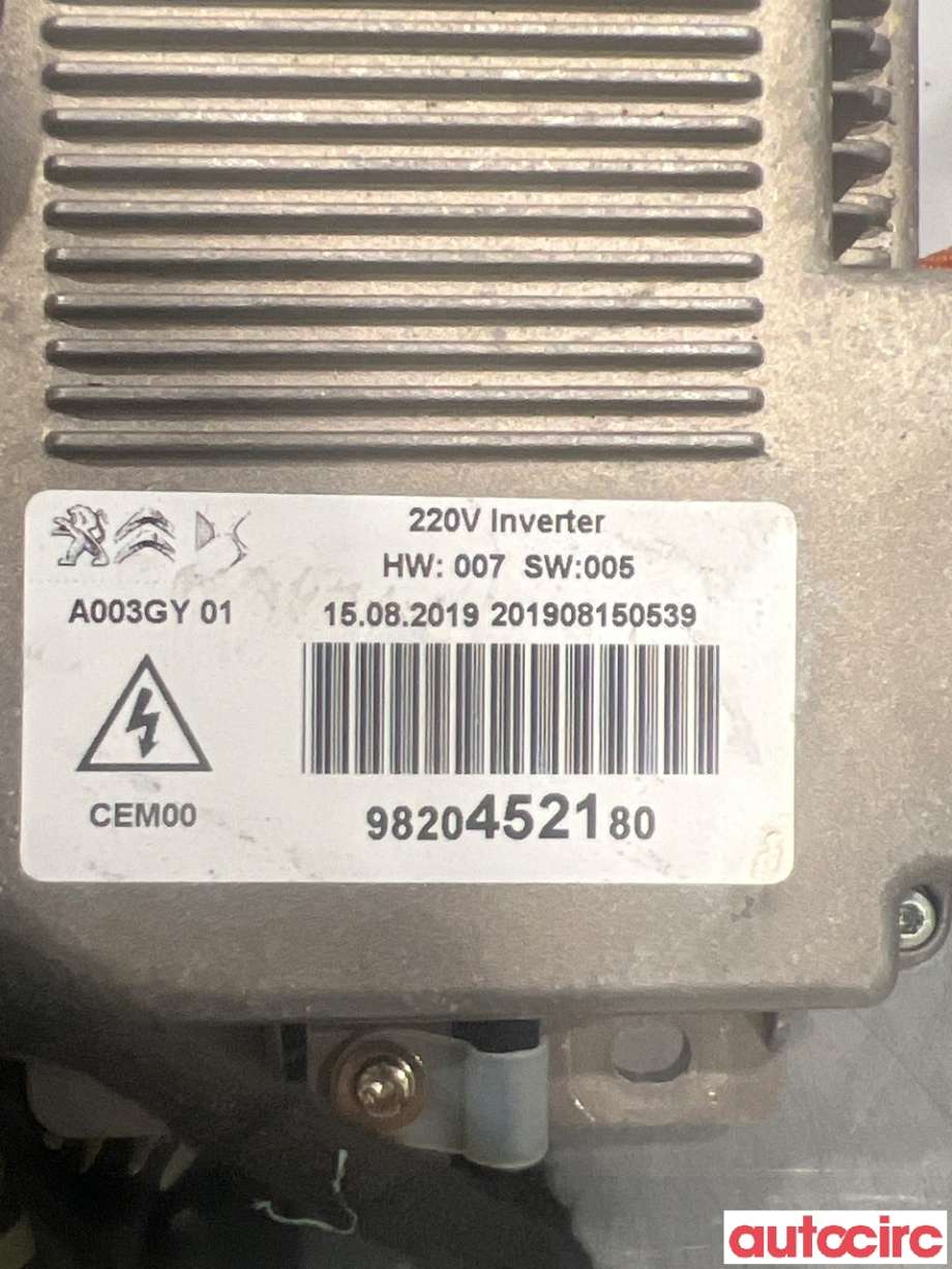 Inverter elbil til Peugeot Partner 2019-->> (Type III)  (PEUGEOT|9820452180|)