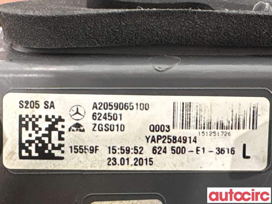 Baklykt venstre til Mercedes C-Klasse 2014-2018 (Fase 1) (W205) (W205) (MERCEDES|A2059065100|)