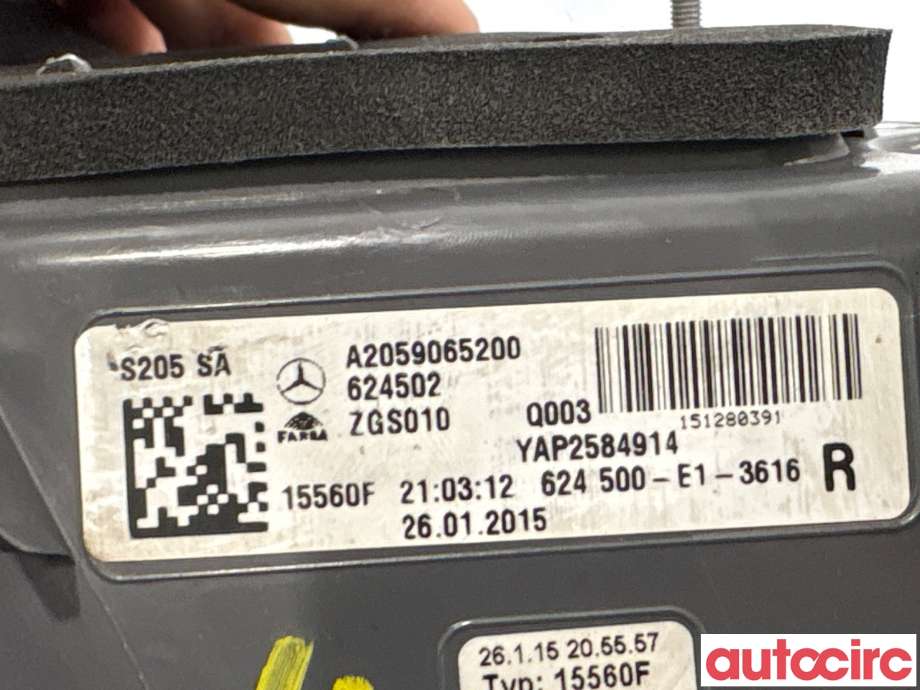Baklykt høyre til Mercedes C-Klasse 2014-2018 (Fase 1) (W205) (W205) (MERCEDES|A2059065200|YAP2584914)