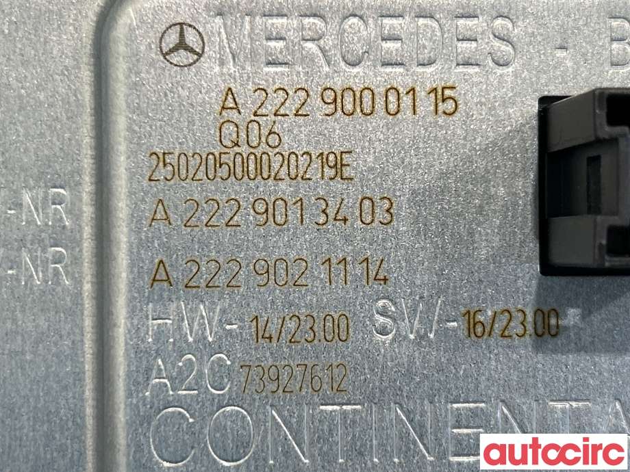 Styreenhet xenon/ballast til Mercedes C-Klasse 2014-2018 (Fase 1) (W205) (W205) (MERCEDES|A2229000115|A2C73927612)
