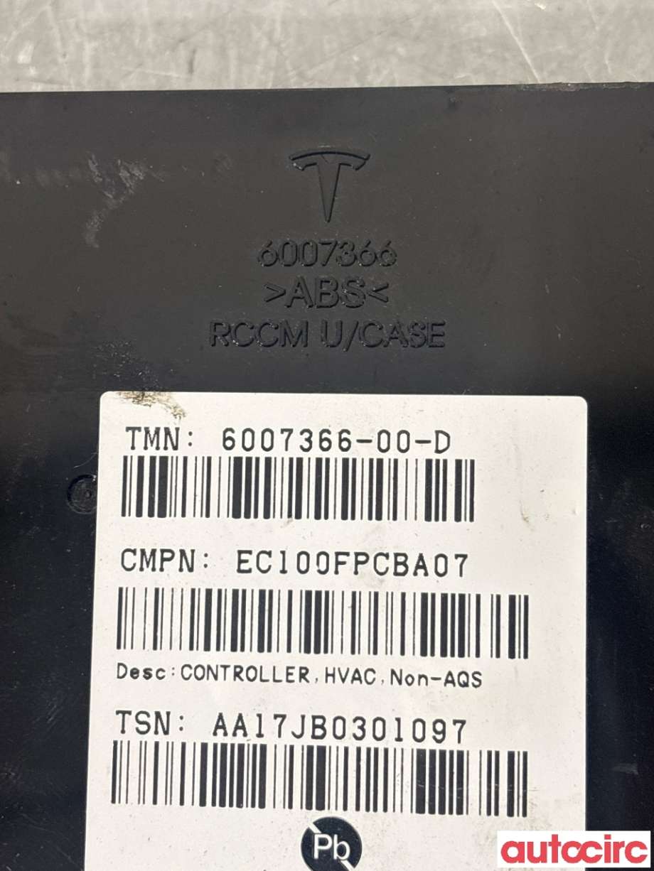 Styreenhet klima/aircondition til Tesla Model S 2016-2021 (Fase 2)  (TESLA|6007366-00-D|C101FPCBA07)