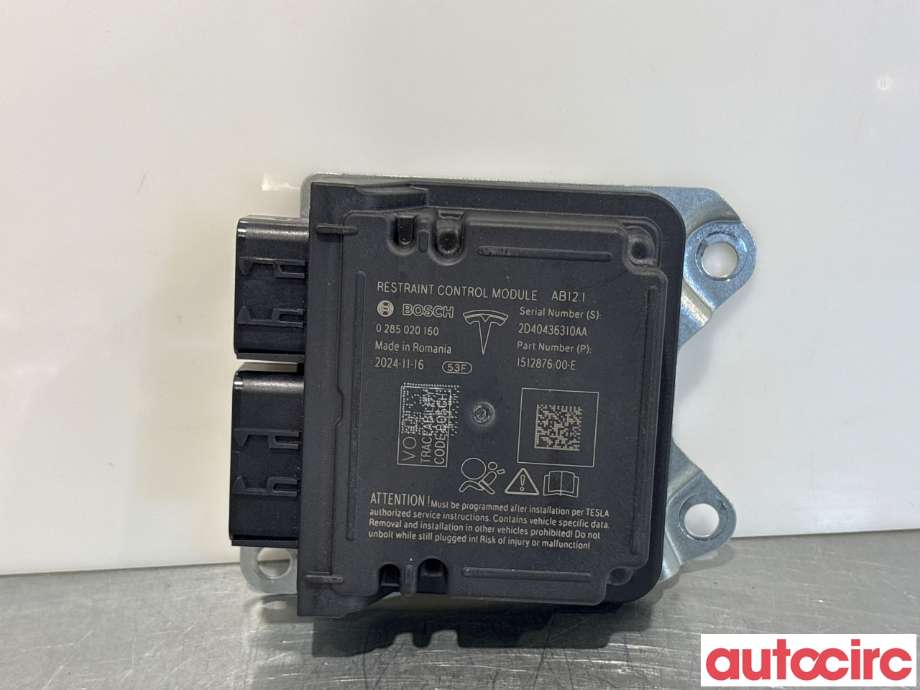 Airbag elektronikk til Tesla Model Y 2021-2024 (Type I) (TESLA|1512876-00-E|0285020160)