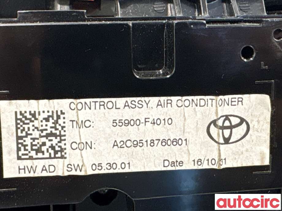 Varmeapparat betjening til Toyota C-HR 2016-->>  (TOYOTA|55900F4010|A2C9518760601|55900F4011)