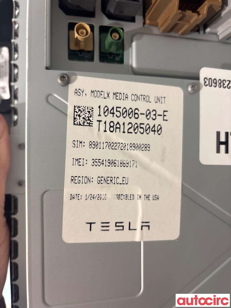 Instrument kjørecomputer til Tesla Model S 2016-2021 (Fase 2)  (TESLA|NO NUMBER||1045006-03-E)