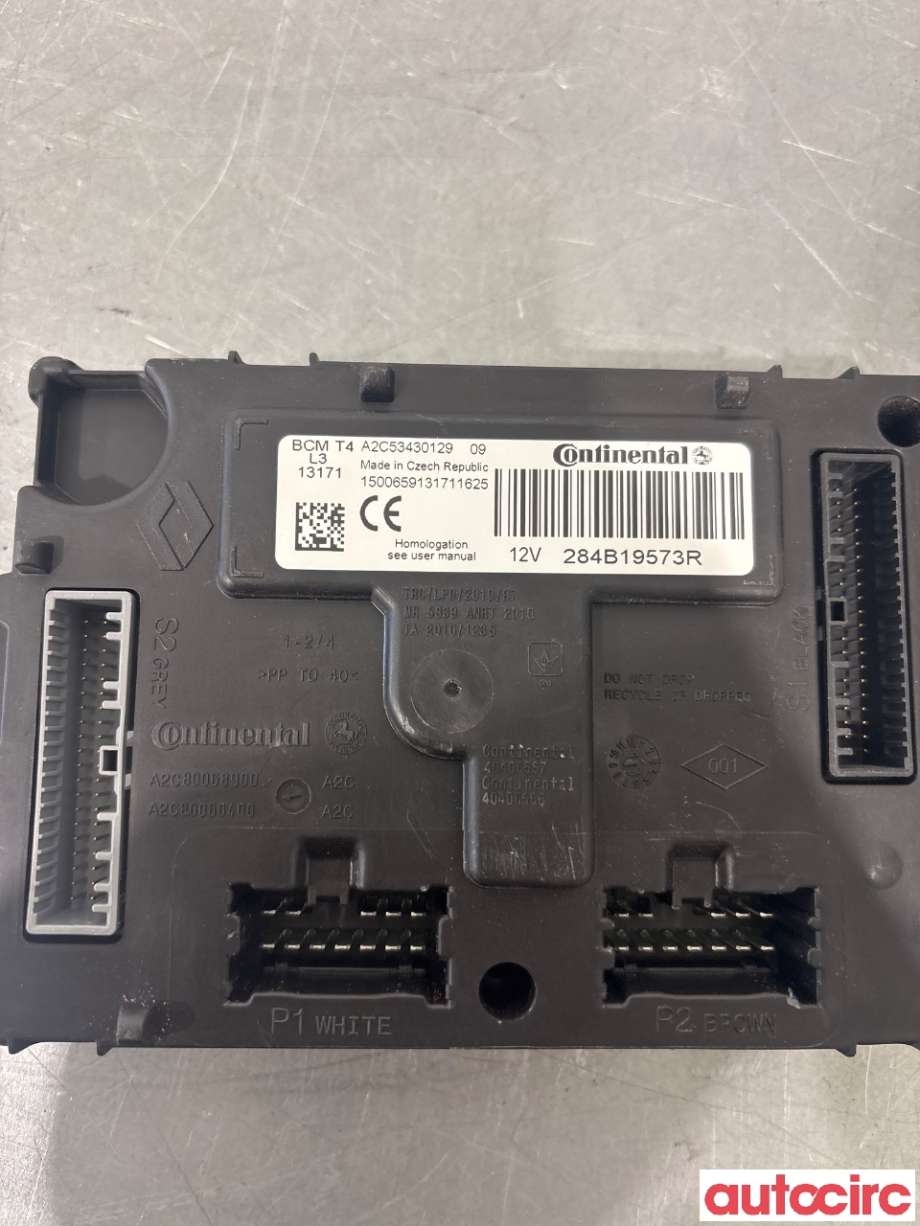 Styreenhet comfort (BCM) til Renault Clio 2012-2016 (Type IV, Fase 1) (RENAULT|284B19573R|)