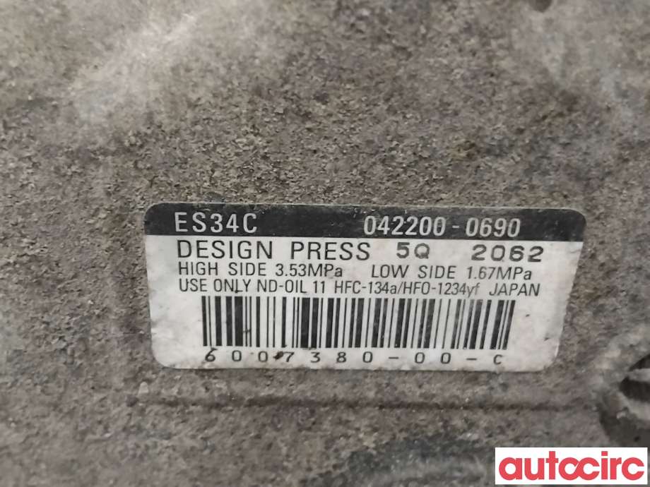 Aircondition kompressor til Tesla Model S 2013-2016 (Fase 1)  (TESLA|6007380-00-C|042200-0690)