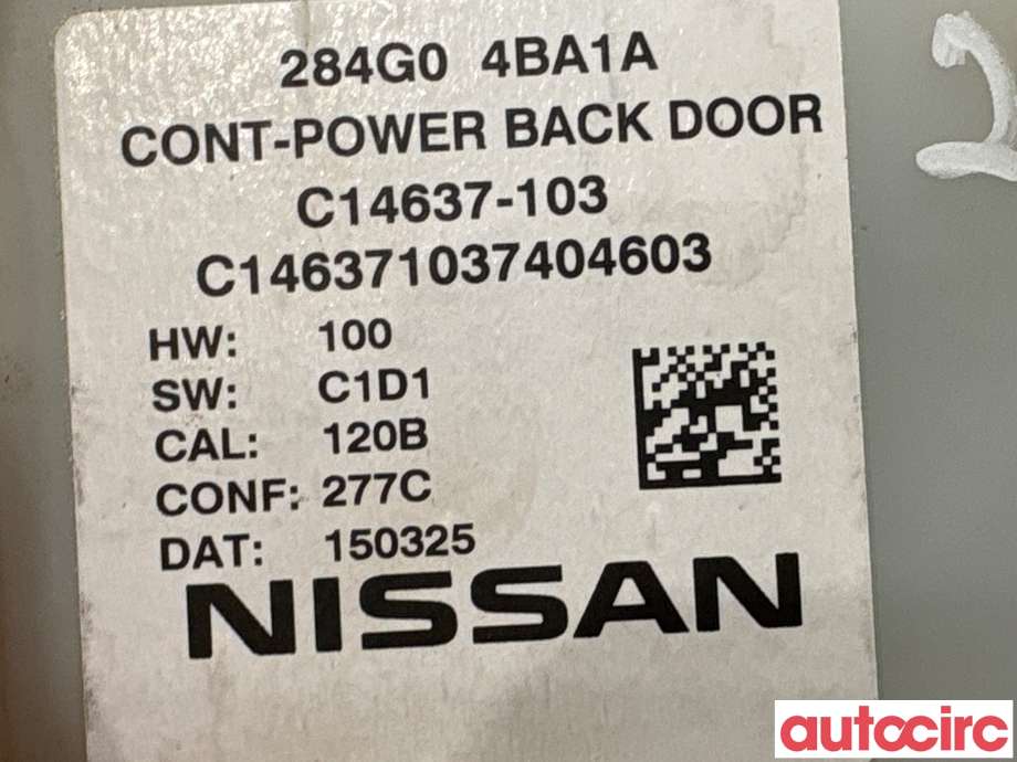 Styreenhet elektrisk bakluke til Nissan X-Trail 2014-2022 (T32) (T32) (NISSAN|284G04BA1A|C14637-103)