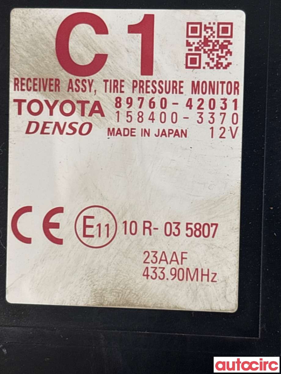 Styreenhet diverse til Toyota RAV4 2013-2015 (Type IV, Fase 1) (TOYOTA|8976042031|158400-3370|89760-42031)