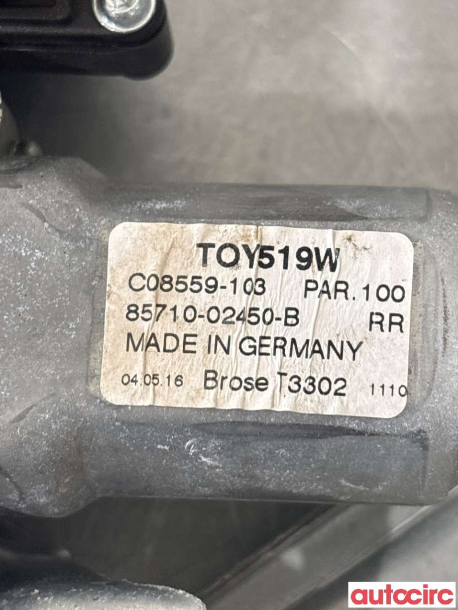 Ruteheis venstre bak til Toyota Auris 2015-2019 (Type II, Fase 2) (TOYOTA|6984002430||85710-02450)