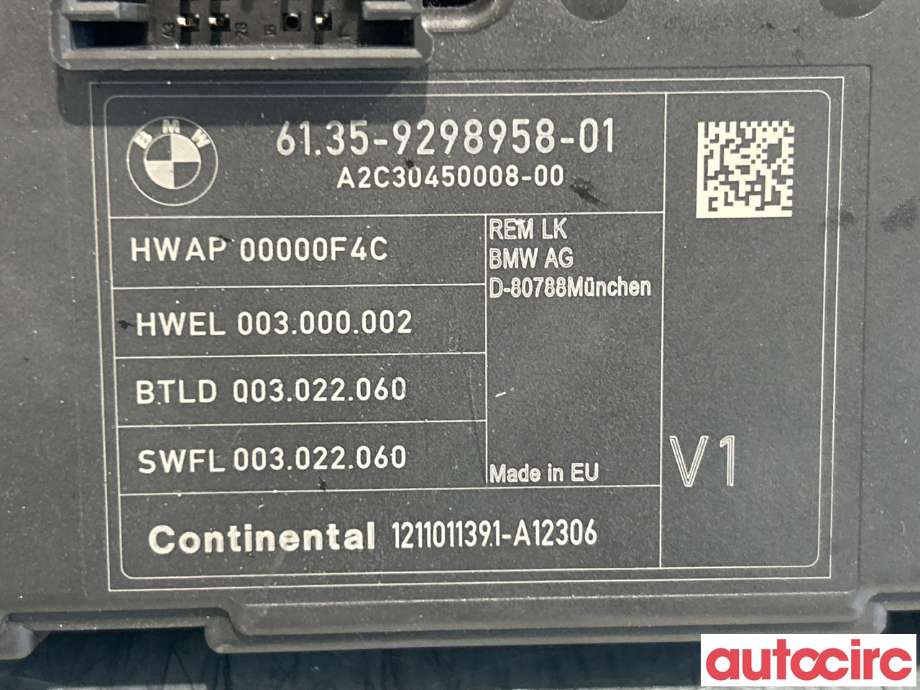 Styreenhet diverse til BMW 3-Serie 2012-2018 (F30/F31/F34) (F30/F31/F34) (BMW|61359499001|A2C30450008-00|6135929895801)