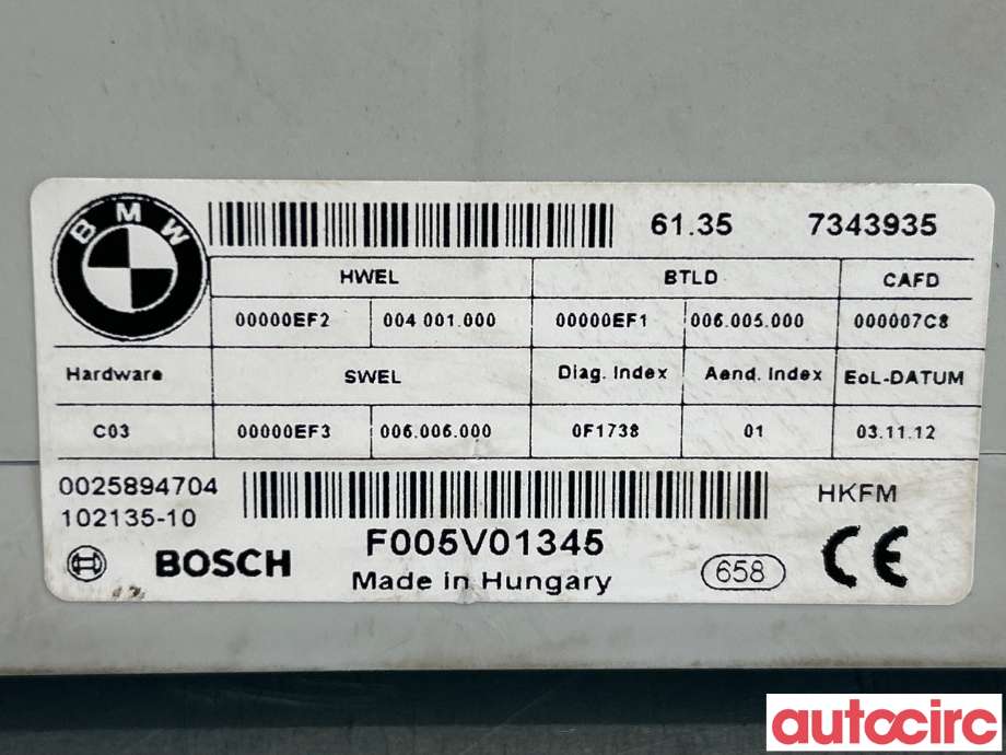 Styreenhet elektrisk bakluke til BMW 3-Serie 2012-2018 (F30/F31/F34) (F30/F31/F34) (BMW|61357412610||61357343935)