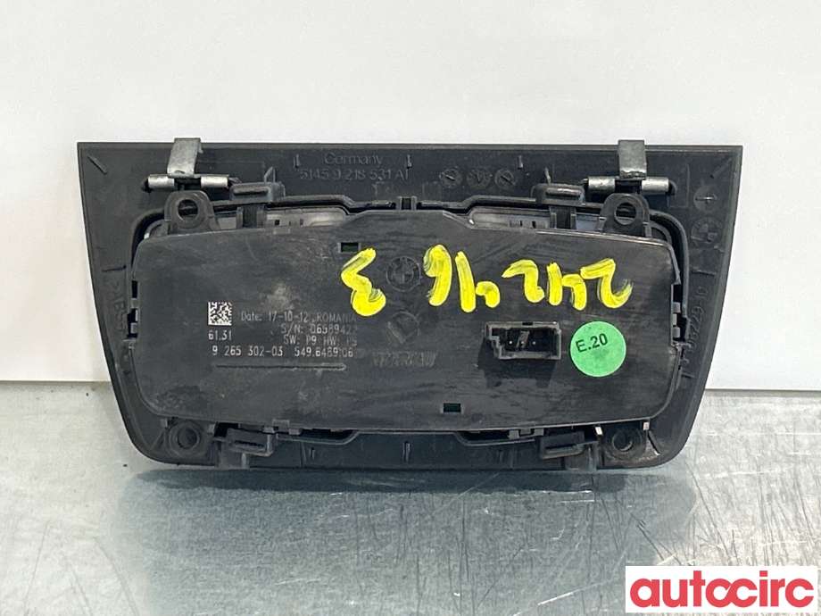 Bryter lys til BMW 3-Serie 2012-2018 (F30/F31/F34) (F30/F31/F34) (BMW|61316847511||61319265302)