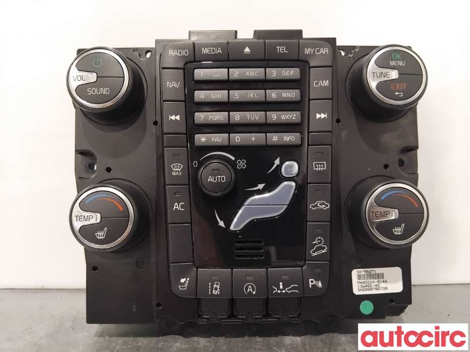 Varmeapparat betjening til Volvo XC60, 2008-2013 (Type I, Fase 1)  (VOLVO|30795271)