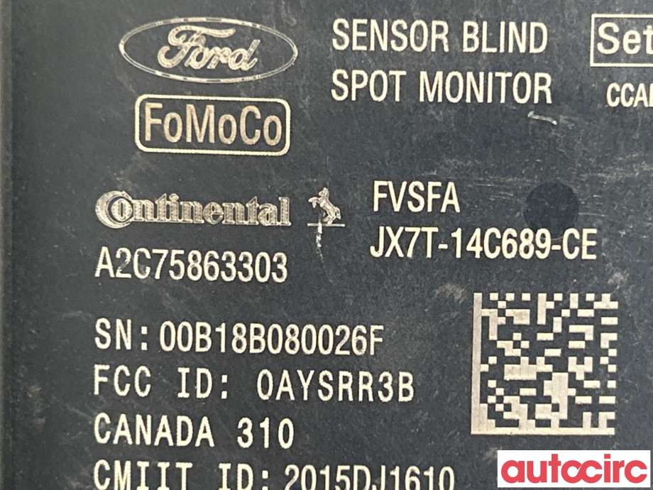Sensor radar til Ford Focus 2018-->> (Type IV)  (FORD|2346608|A2C75863303|JX7T-14C689-CE)