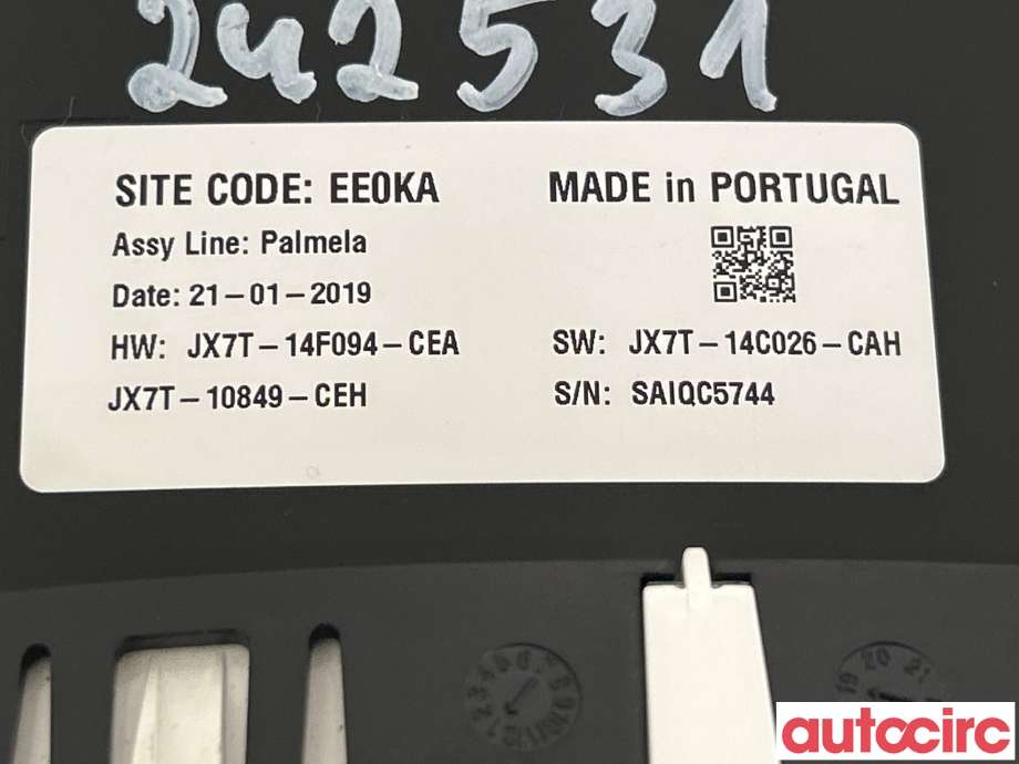 Instrumentpanel til Ford Focus 2018-->> (Type IV)  (FORD|2603141|JX7T-14F094-CEA|JX7T-10849-CEH)
