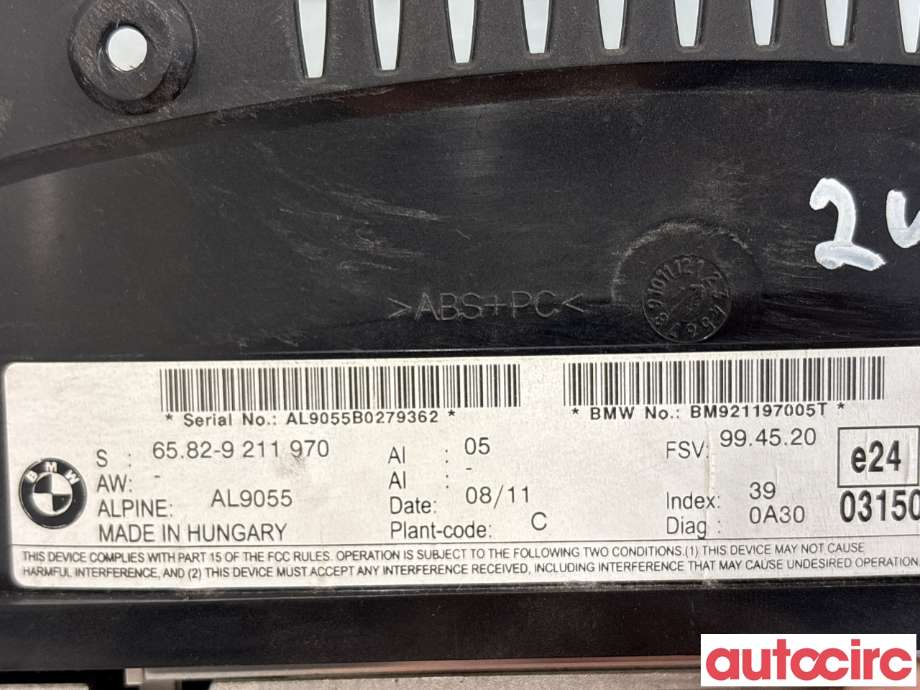 Instrument kjørecomputer til BMW 3-Serie 2005-2011 (E90/E91/E92/E93) (E90/E91/E92/E93) (BMW|65829211970|AL9055|6582-9211970)